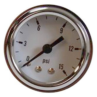 Racing Power Company® - 1-1/2" Mechanical Fuel Pressure Gauge, 15 PSI