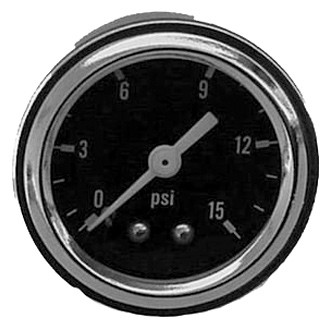 Racing Power Company® - 1-1/2" Mechanical Fuel Pressure Gauge, 15 PSI
