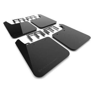 Rally Armor® - UR Series Black Mud Flap Kit with Metallic Black Logo