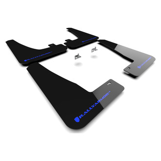 Rally Armor® - UR Series Black Mud Flap Kit with Blue Rally Armor Logo