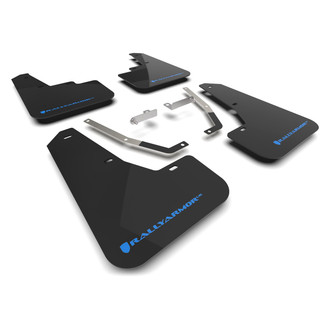 Rally Armor® - UR Series Black Mud Flap Kit with Light Blue Rally Armor Logo