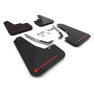 Rally Armor® - UR Series Black Mud Flap Kit with Red Rally Armor Logo