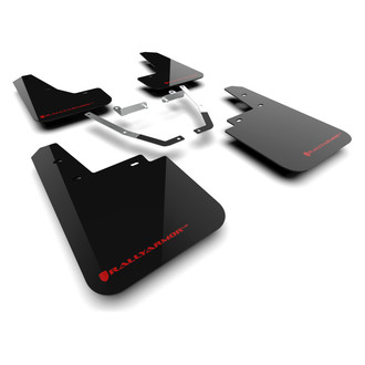 Rally Armor® - UR Series Black Mud Flap Kit with Red Logo
