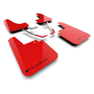 Rally Armor® - UR Series Red Mud Flap Kit with Black Logo