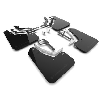 Rally Armor® - UR Series Black Mud Flap Kit with Metallic Black Logo