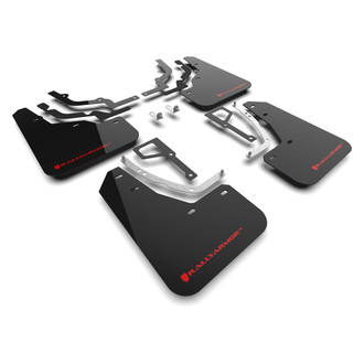 Rally Armor® - UR Series Black Mud Flap Kit with Red Logo