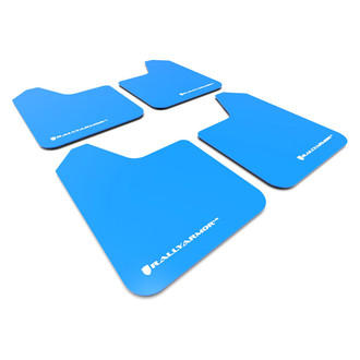 Rally Armor® - UR Series Black Mud Flap Kit with White Rally Armor Logo