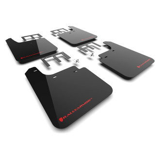 Rally Armor® - UR Series Black Mud Flap Kit with Metallic Red Logo