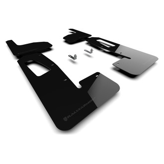 Rally Armor® - UR Series Black Mud Flap Kit with Metallic Black Rally Armor Logo