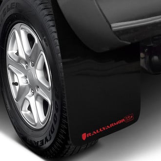 Rally Armor® - UR Plus Series Black Mud Flap Kit with Red Rally Armor Logo