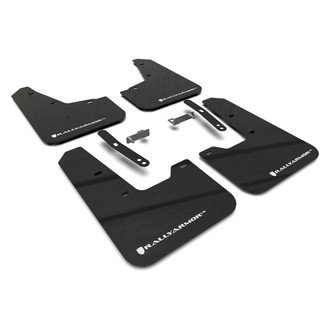 Rally Armor® - UR Series Black Mud Flap Kit with White Rally Armor Logo