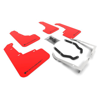 Rally Armor® - UR Series Red Mud Flap Kit with Black Rally Armor Logo