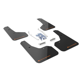 Rally Armor® - UR Series Black Mud Flap Kit with Orange Rally Armor Logo