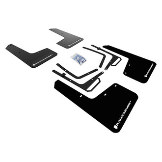 Rally Armor® - UR Series Black Mud Flap Kit with White Rally Armor Logo
