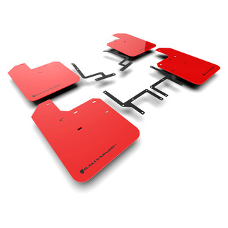 Rally Armor® - UR Series Red Mud Flap Kit with Black Rally Armor Logo