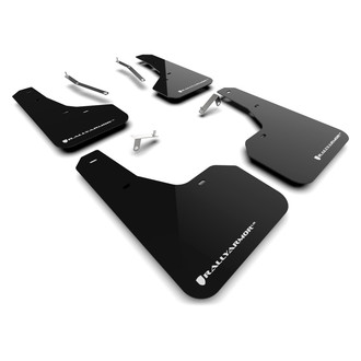 Rally Armor® - UR Series Black Mud Flap Kit with White Rally Armor Logo
