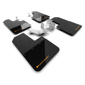Rally Armor® - Black Mud Flap Kit with Orange Rally Armor Logo