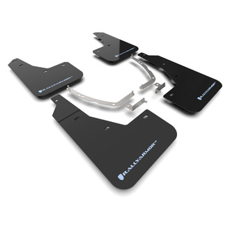 Rally Armor® - UR Series Black Mud Flap Kit with Blue Rally Armor Logo