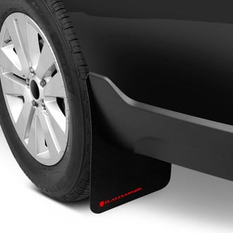 Rally Armor® - Basic Plus Series Black Mud Flaps with Red Rally Armor Logo