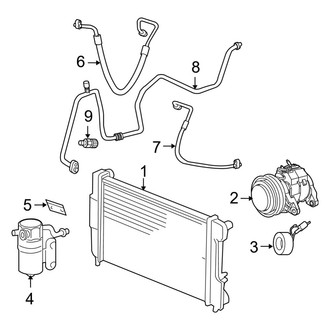 Ram OE - Air Conditioner & Heater - Condenser, Compressor & Lines (Big Horn / Laramie / ST / TRX)