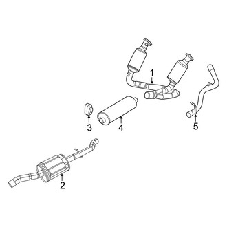 Ram OE - Exhaust System - Exhaust Components (Big Horn / Laramie / TRX 4.7L)