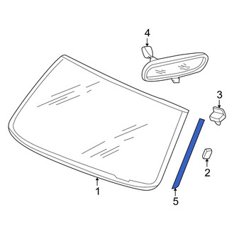 Ram OE - Front Left Windshield Molding