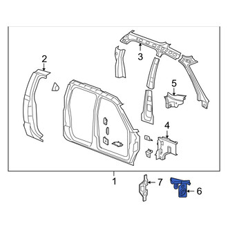 Ram OE - Left Body A-Pillar Baffle Plate