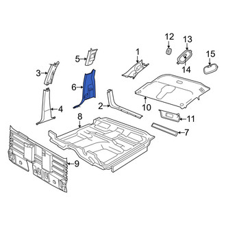 Ram OE - Left Lower Body C-Pillar Trim Panel