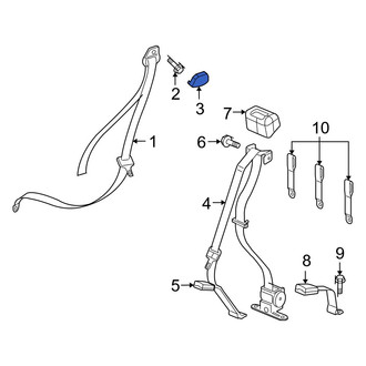 Ram OE - Rear Seat Belt Anchor Plate Cover