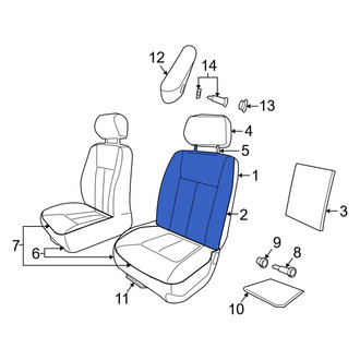 Ram OE - Front Left Seat Back Cushion Cover