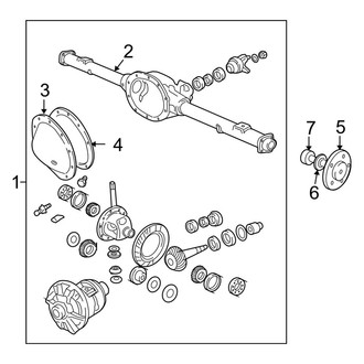Ram OE - Rear Suspension - Axle & Differential (8.25 Axle), (Big Horn / Laramie / ST / TRX)