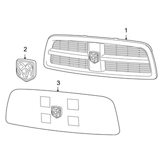 Ram OE - Grille & Components (Regular Cab / Crew Cab / Mega Cab)