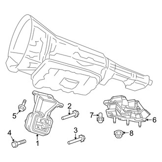 Ram OE - Engine & Transmission Mounting (2500 Regular Cab / Crew Cab 4WD 6.7L)