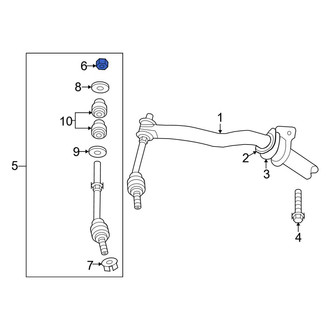 Ram OE - Front Upper Suspension Stabilizer Bar Link Nut