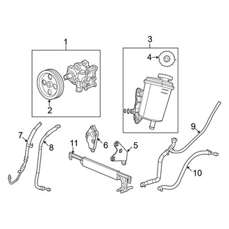 Ram OE - Steering Gear & Linkage - Pump & Hoses (With Hydrobooster), (2500 SLT Regular Cab / Crew Cab RWD 6.7L)