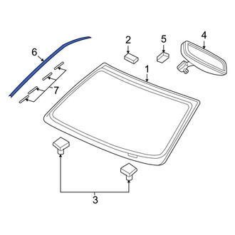 Ram OE - Front Left Windshield Molding