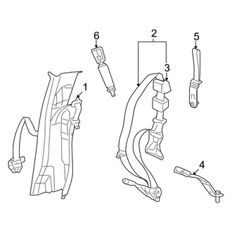 Ram OE - Restraint Systems - Rear Seat Belts (Laramie / Laramie Longhorn / SLT / ST Crew Cab)