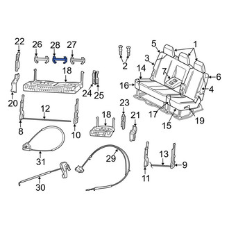 Ram OE - Rear Inner Seat Hinge