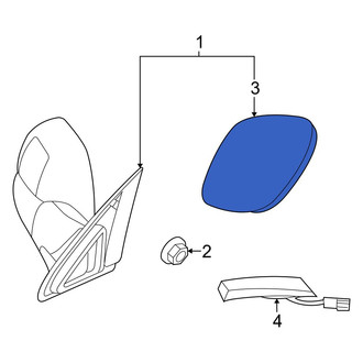 Ram OE - Front Left Door Mirror Glass