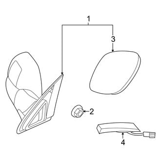 Ram OE - Front Door - Outside Mirrors (2500 / 3500 Regular Cab / Crew Cab / Mega Cab)
