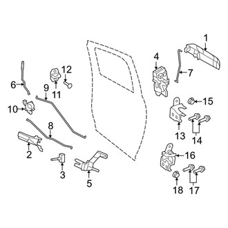 Ram OE - Rear Door - Lock & Hardware