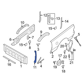 Ram OE - Rear Right Outer Truck Bed Panel Reinforcement