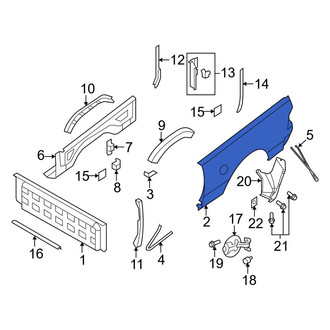 Ram OE - Rear Left Outer Truck Bed Panel