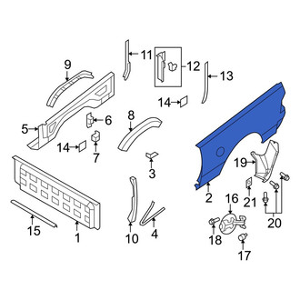 Ram OE - Rear Left Inner Truck Bed Panel