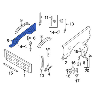Ram OE - Rear Left Inner Truck Bed Panel