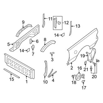 Ram OE - Pick Up Box - Front & Side Panels (8' Bed)