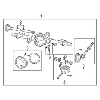 Ram OE - Rear Suspension - Axle Housing (With 10.5 Axle), (2500 Laramie / Laramie Longhorn / SLT / ST RWD)