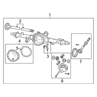 Ram OE - Rear Suspension - Axle Housing (With 11.5 Axle, W/O Dual Rear Wheels), (RWD)