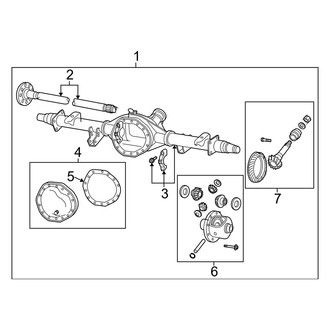 Ram OE - Rear Suspension - Axle Housing (With 10.5 Axle), (2500 Laramie / Laramie Longhorn / Power Wagon / SLT / ST 4WD)