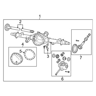 Ram OE - Rear Suspension - Axle Housing (With 11.5 Axle, With Dual Rear Wheels), (3500 RWD)